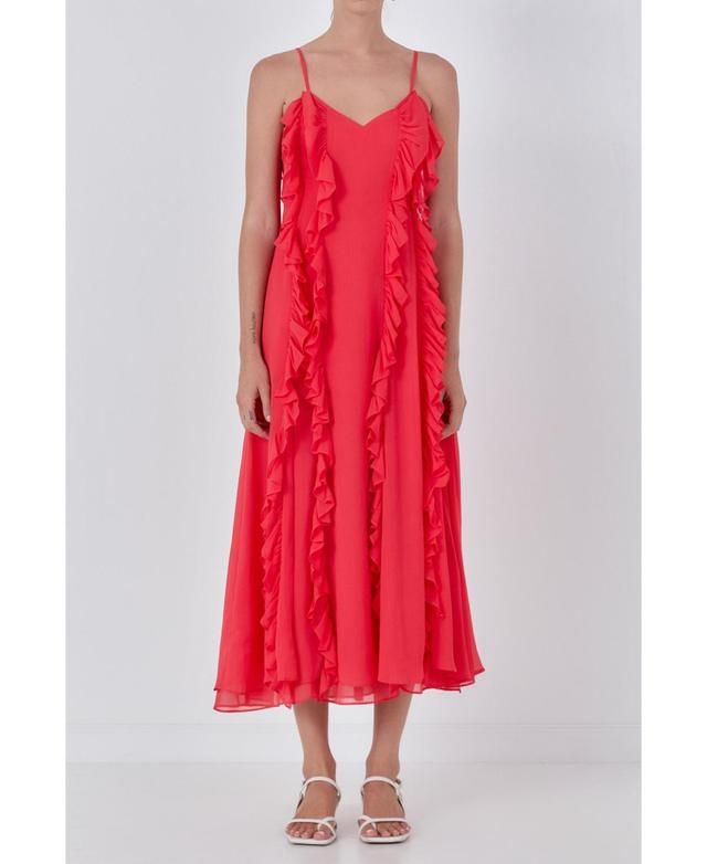 Ruby Red Chiffon Tango Maxi Dress Product Image