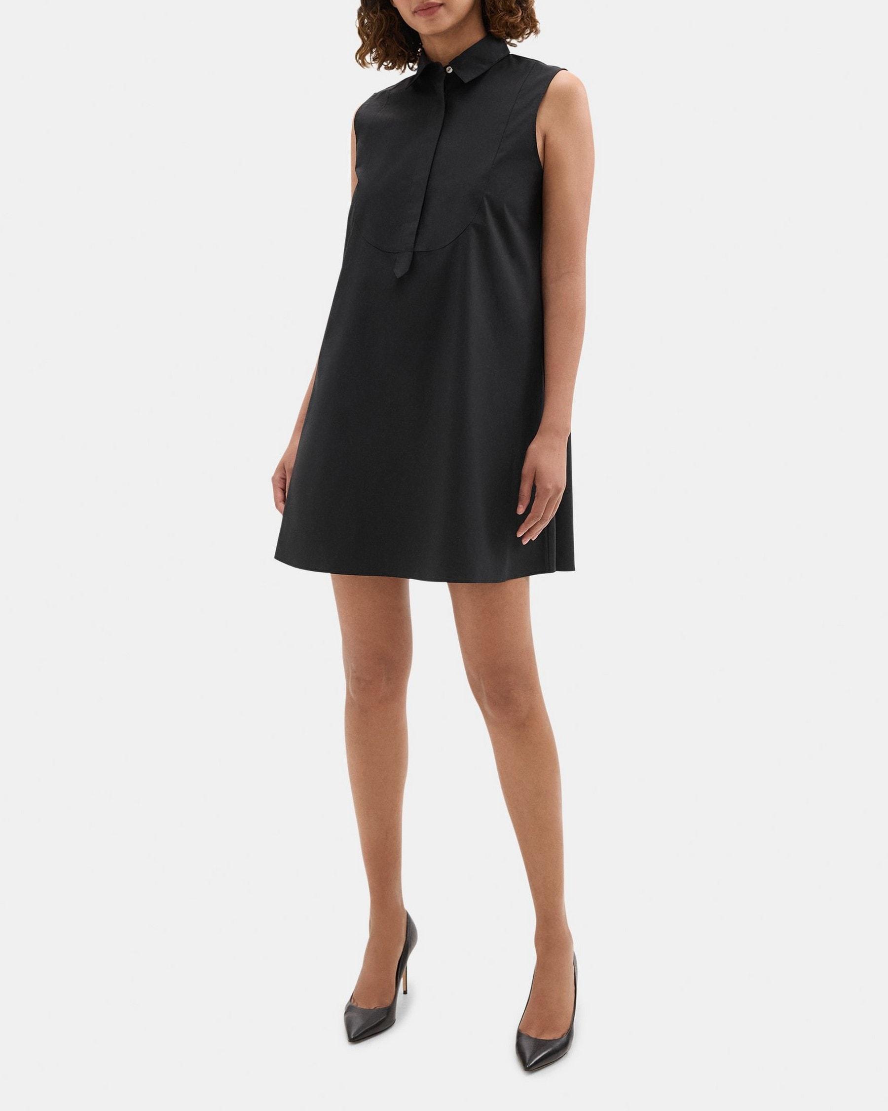 Sleeveless Tunic Dress in Cotton Poplin Product Image