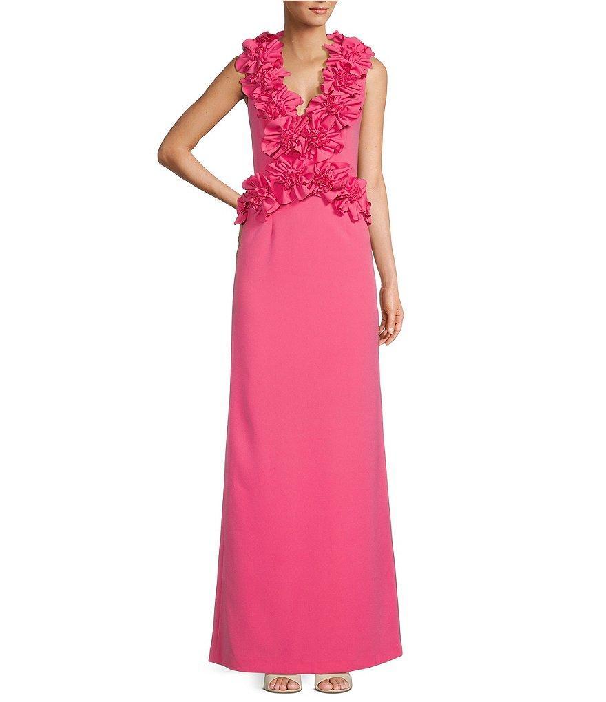 Antonio Melani x Breast Cancer Awareness Capsule Mary-Cathryn Crepe V-Neck Dress Product Image