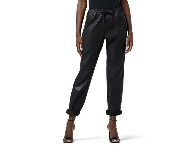 Hudson Womens Coated Rolled Cuff Pants - Coated Black Product Image