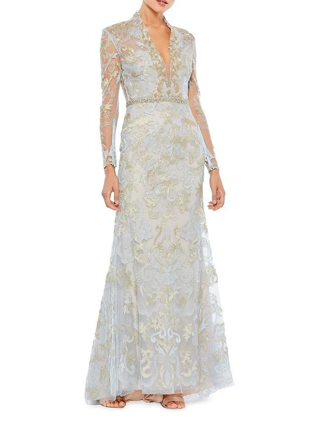 Womens Lace A-Line Gown Product Image