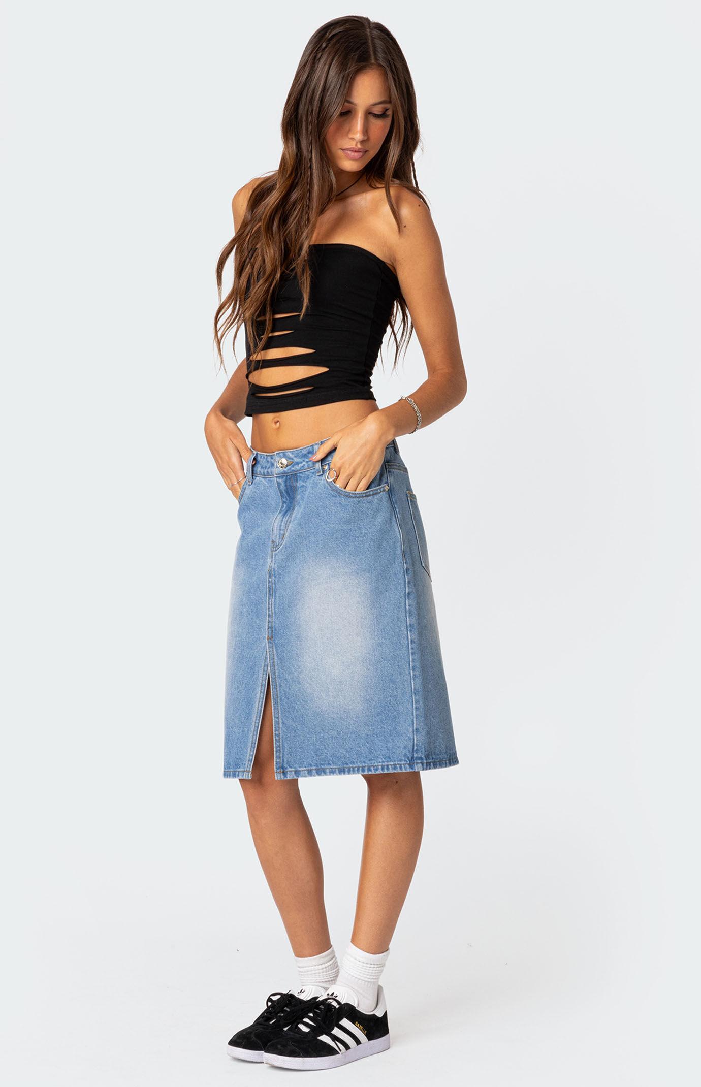 Edikted Women's Kalista Slashed Tube Top Product Image