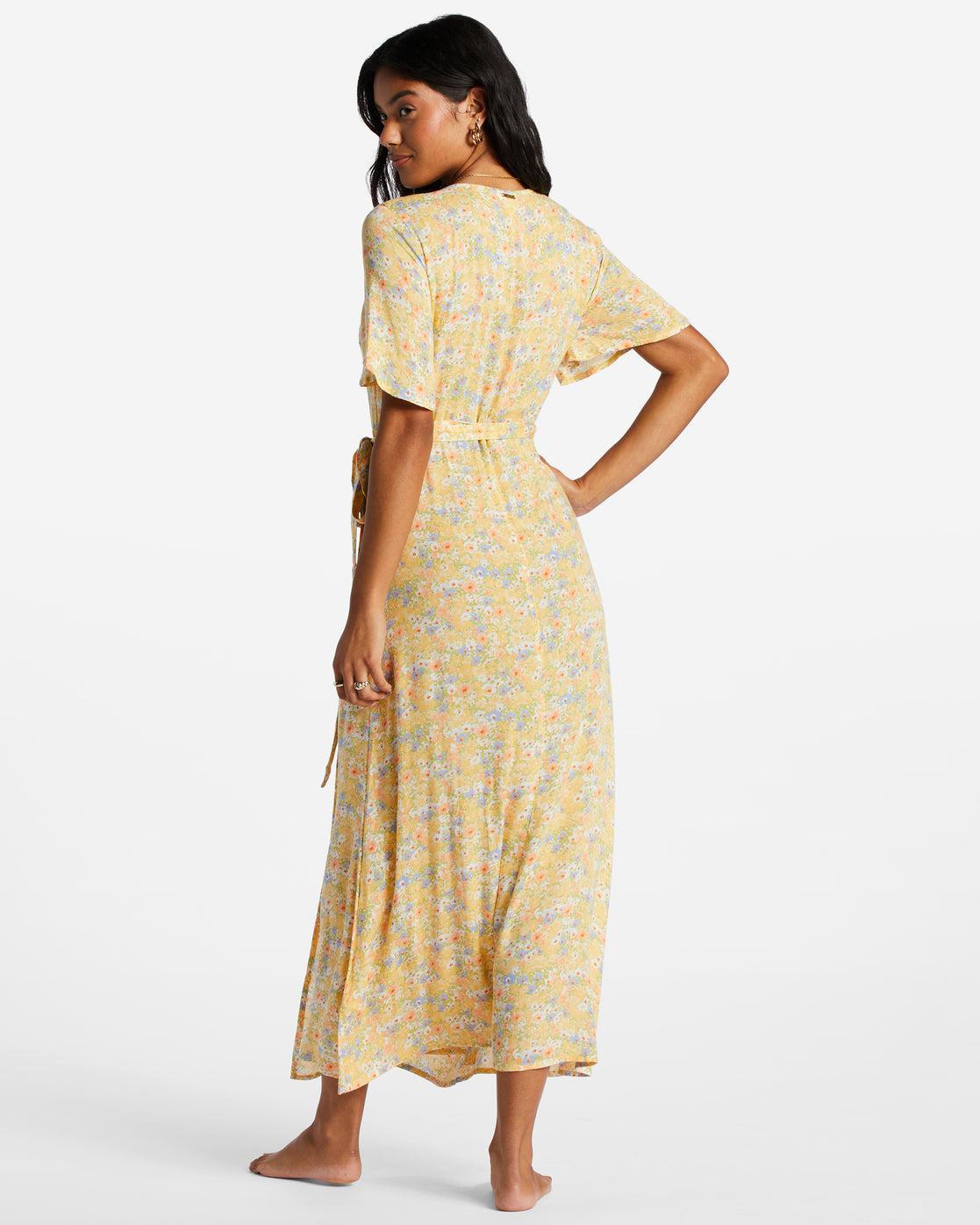 Day By Day Midi Wrap Dress - Multi Female Product Image