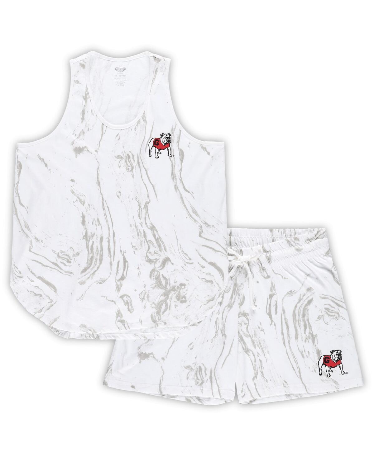 Womens Profile Georgia Bulldogs Plus Size Marble Tank and Shorts Set Product Image