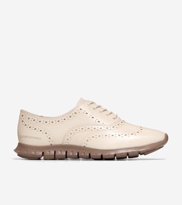 Cole Haan Womens Zergrand Wing Oxford Shoes Closed Hole - Beige Size 6.5 Product Image