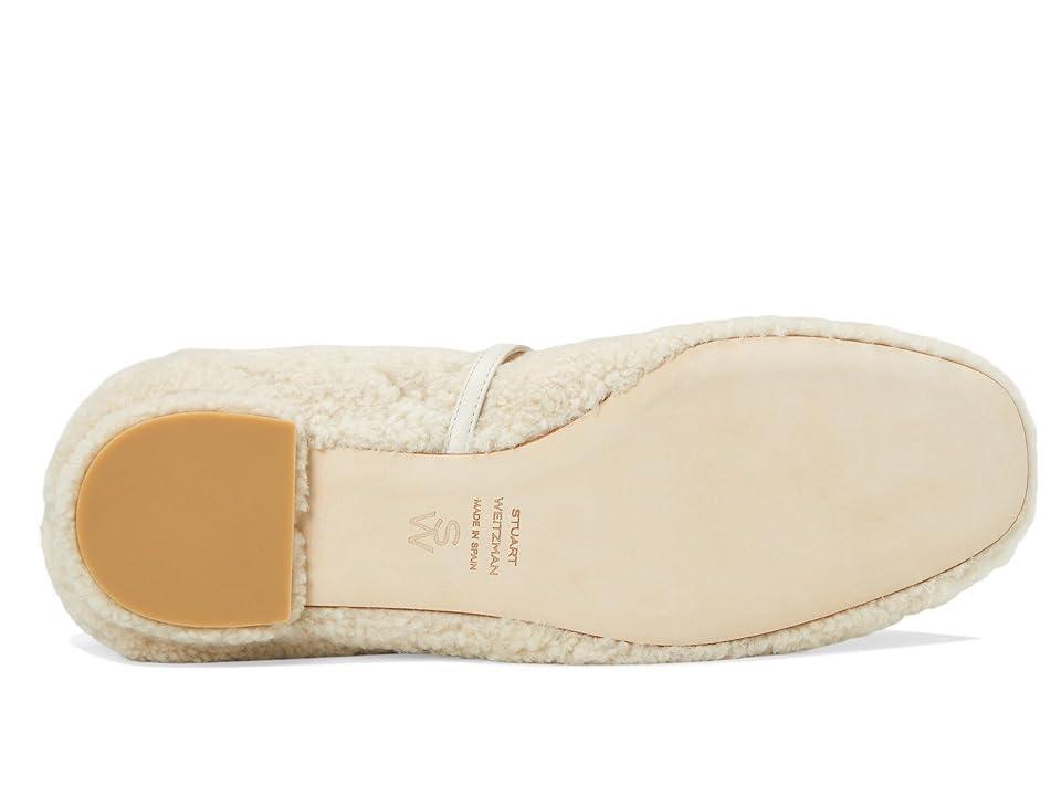 Stuart Weitzman Lennox Shearling Flat (Natural/Oat) Women's Flat Shoes Product Image