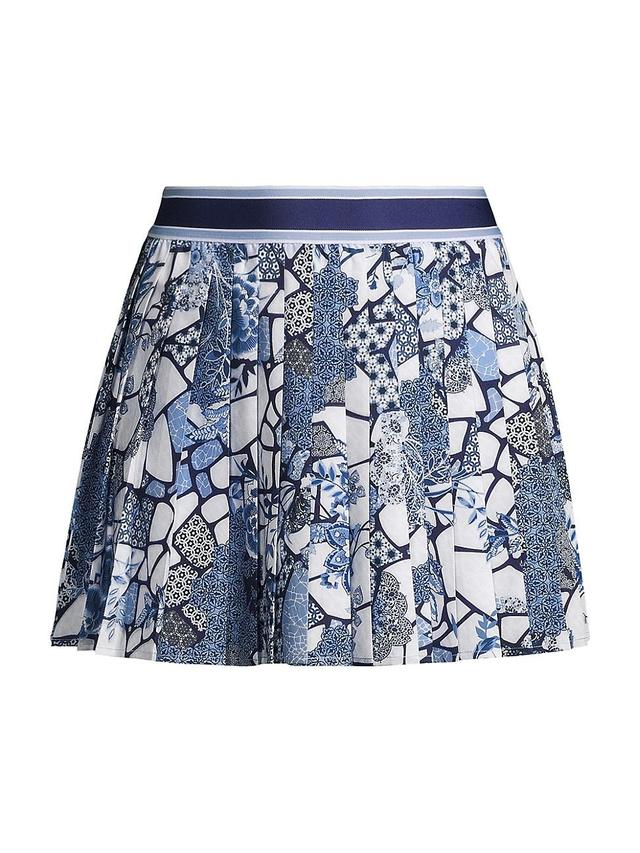 Womens Moonlight Glass Floral Pleated Miniskirt Product Image