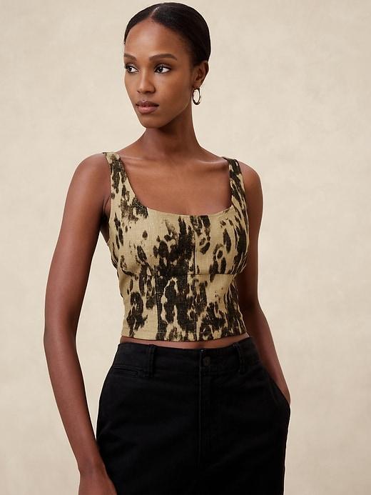 Linen-Blend Bustier Product Image