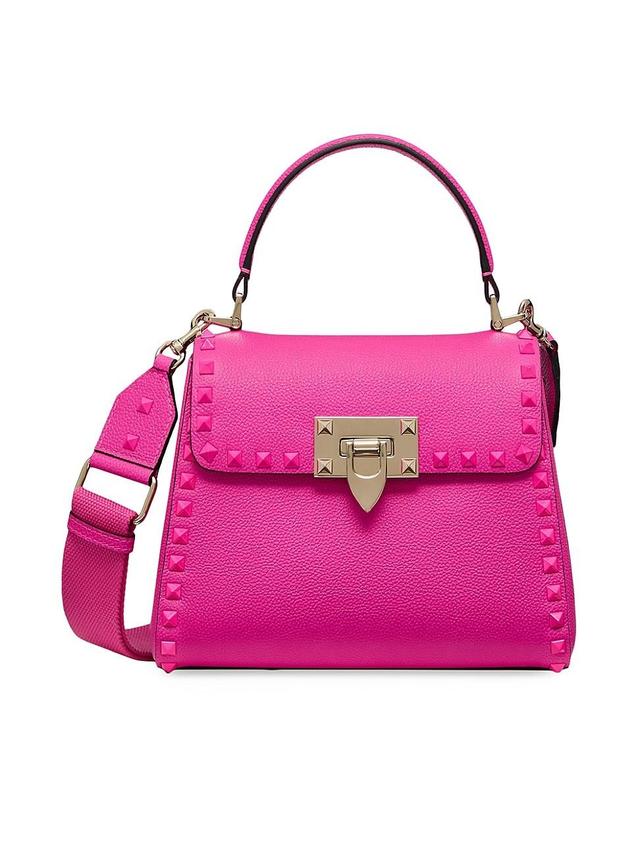 Womens Rockstud Small Handbag in Grainy Calfskin Product Image