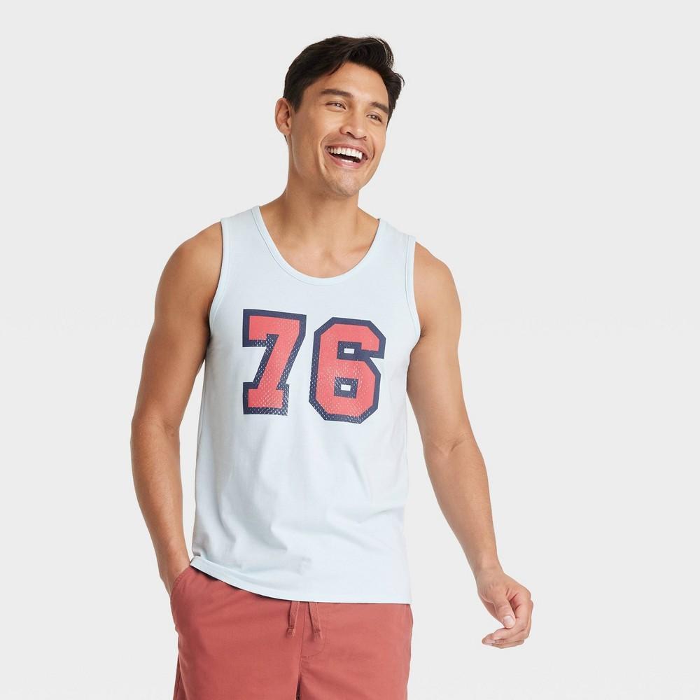 Mens Regular Fit Tank Top - Goodfellow & Co Province Blue L Product Image