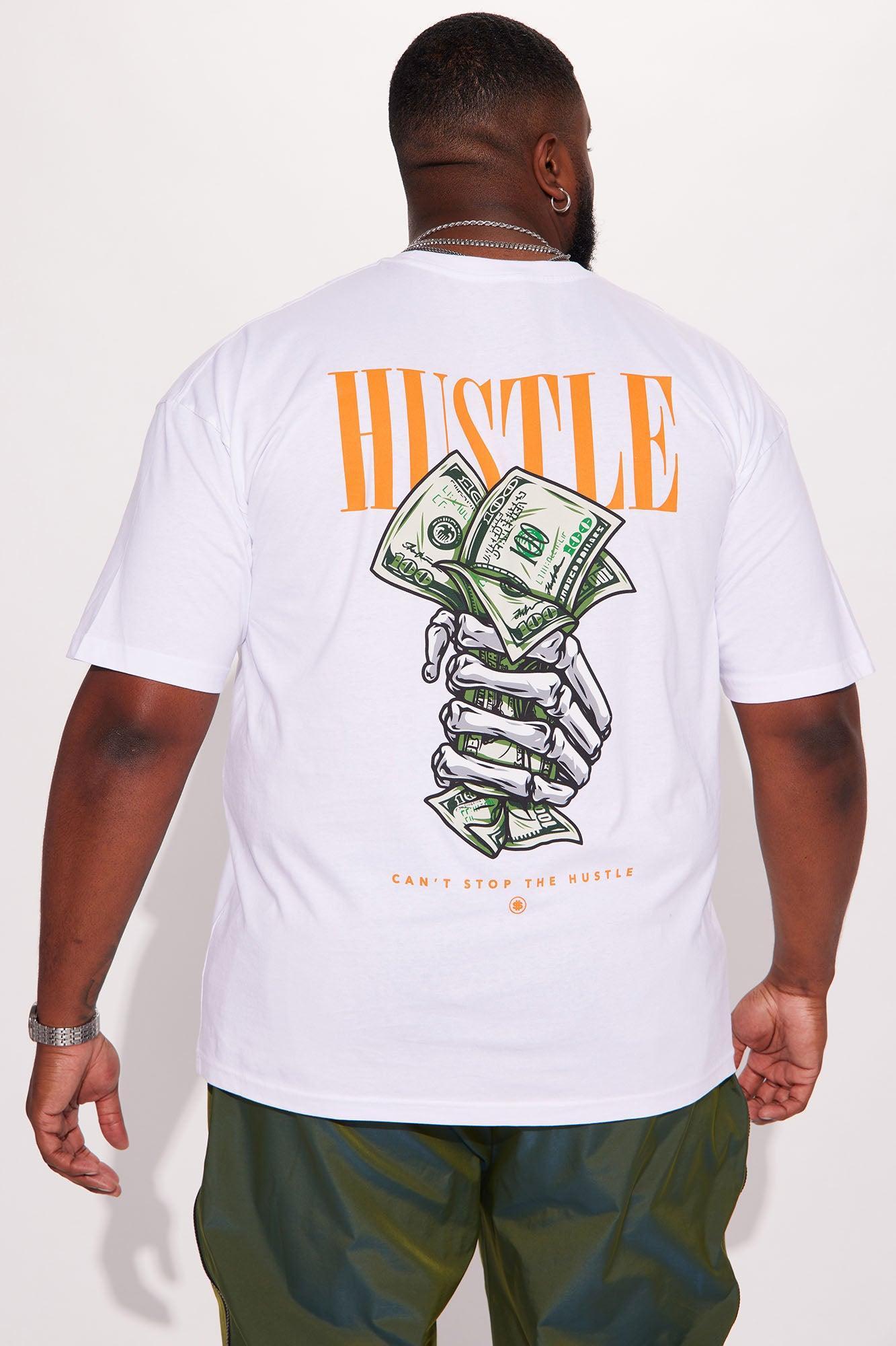 Can't Stop The Hustle Short Sleeve Tee - White Product Image