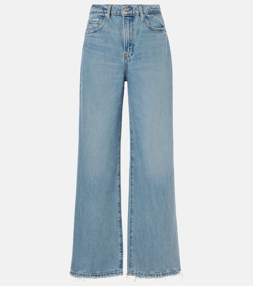 FRAME Le Jane Ankle Cropped High-rise Straight-leg Jeans In Blue Product Image