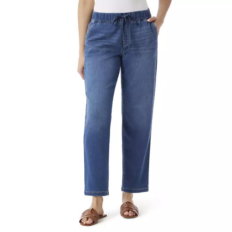 Womens Gloria Vanderbilt Anya Drawstring Straight Leg Jeans Product Image