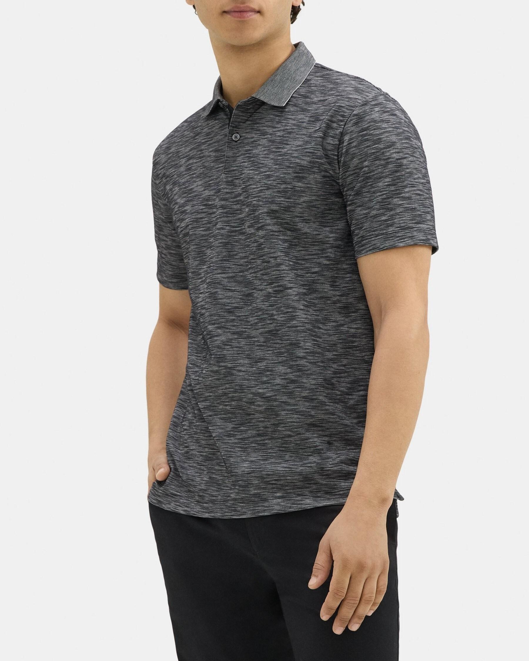 Standard Polo in Space-Dyed Jacquard Knit Product Image