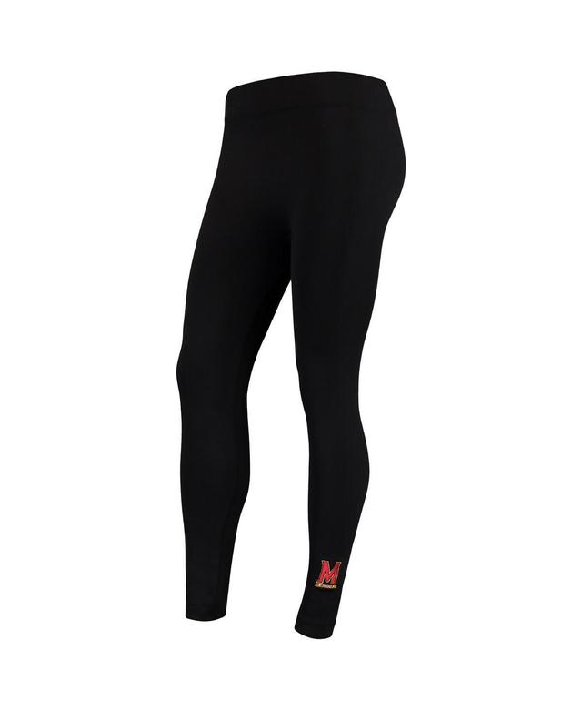 Womens ZooZatz Black Maryland Terrapins Fleece Leggings Product Image