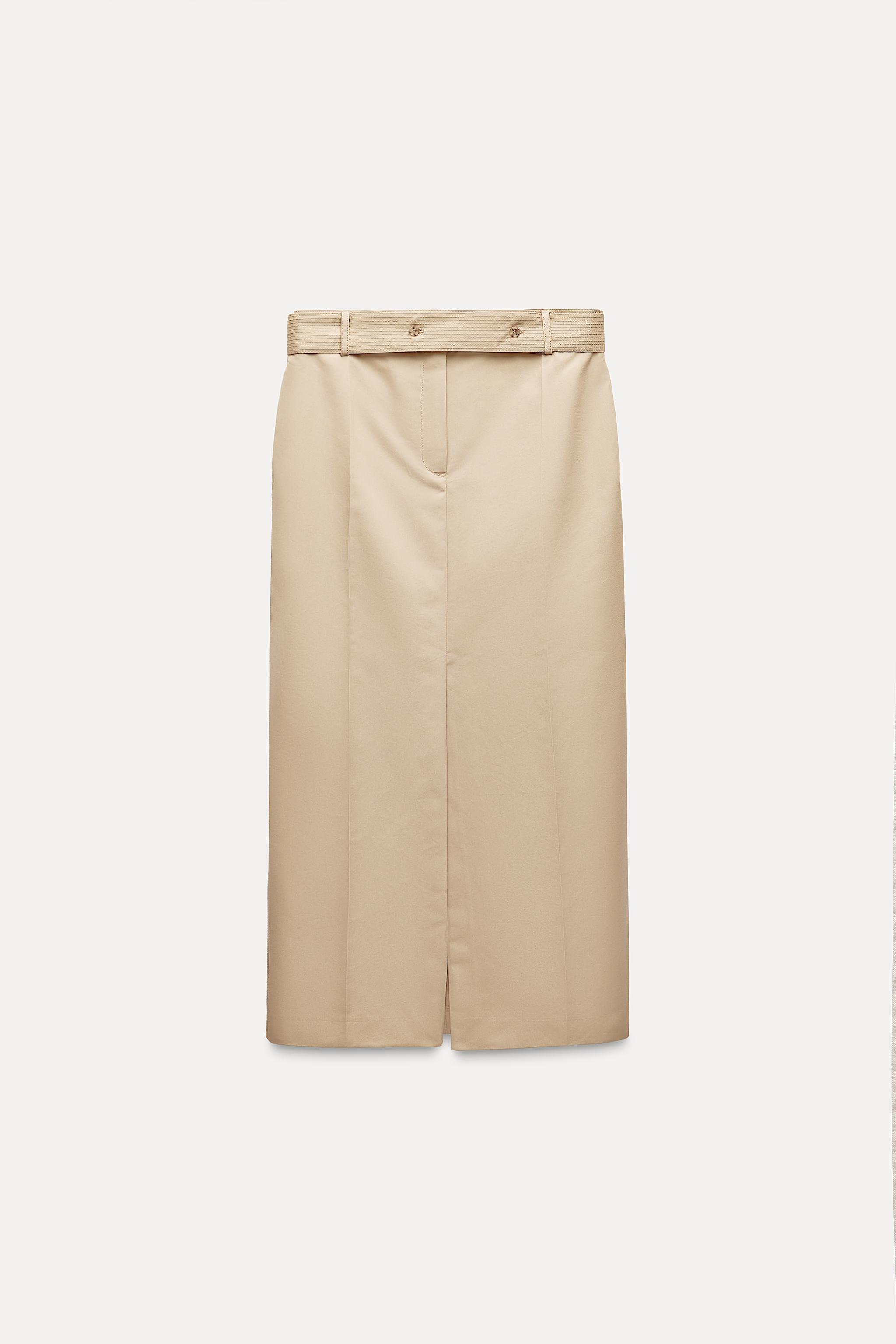 STRAIGHT GABARDINE SKIRT ZW COLLECTION Product Image