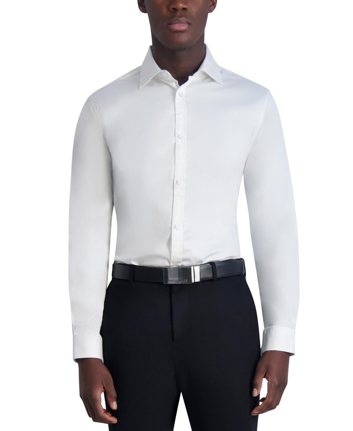 Karl Lagerfeld Paris Mens Slim-Fit Sateen Woven Shirt Product Image