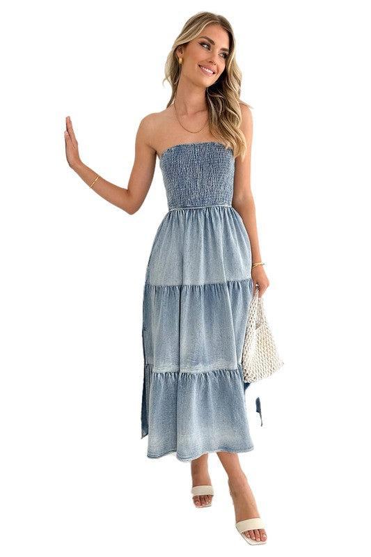 WOMEN DENIM FASHION DRESS Product Image