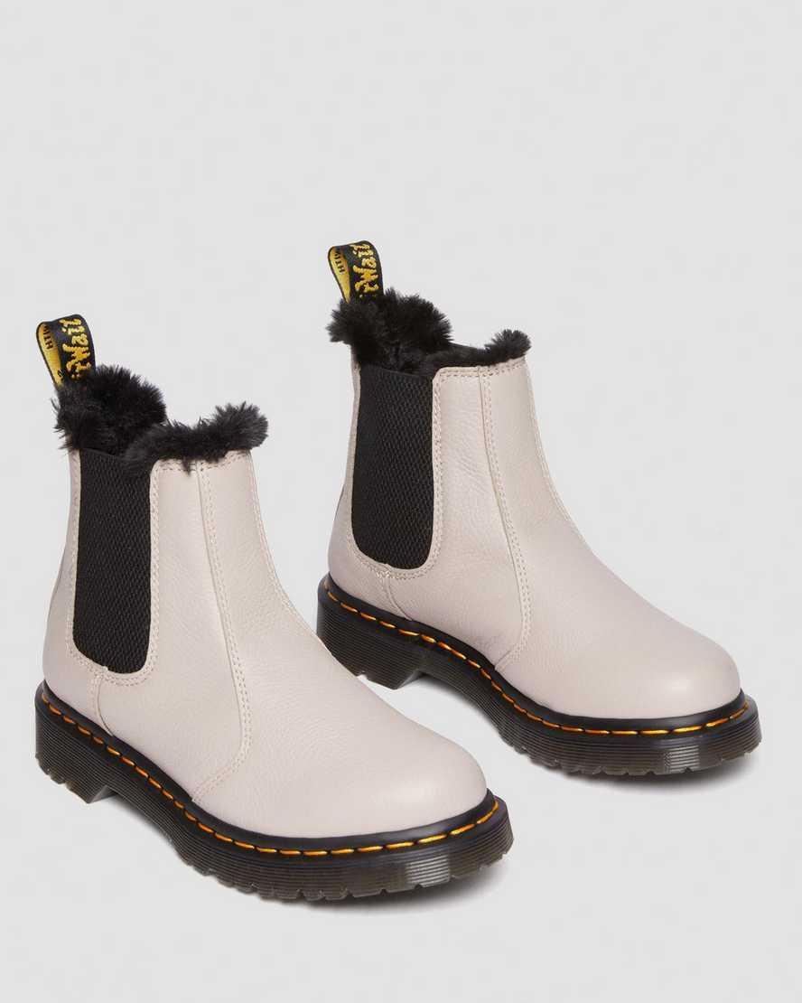 2976 Leonore Faux Fur-Lined Virginia Leather Chelsea Boots Product Image