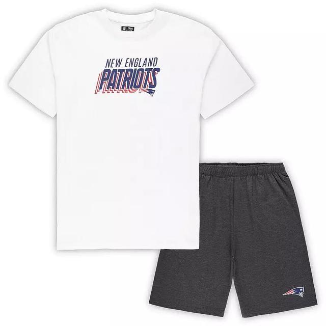 Mens Concepts Sport /Charcoal New England Patriots Big & Tall T-Shirt and Shorts Set Product Image