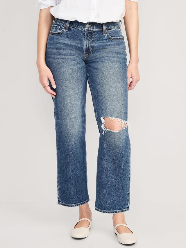 Mid-Rise Boyfriend Loose Jeans Product Image