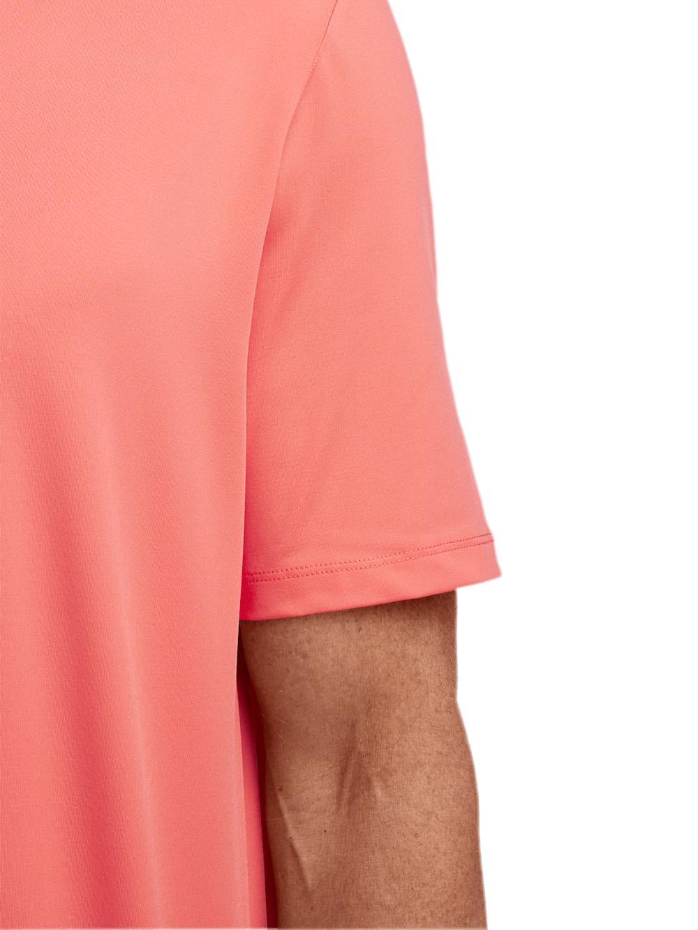 Performance Blend Three Button Polo - Bright Coral Product Image