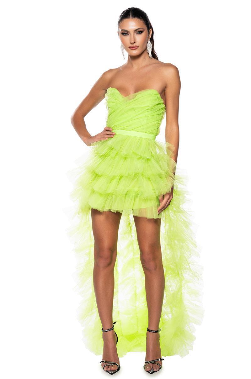 ON MY LEVEL TULLE HIGH LOW DRESS Product Image