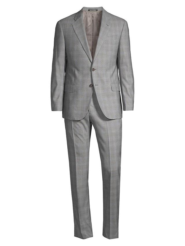 Mens Solid Plaid Suit Product Image