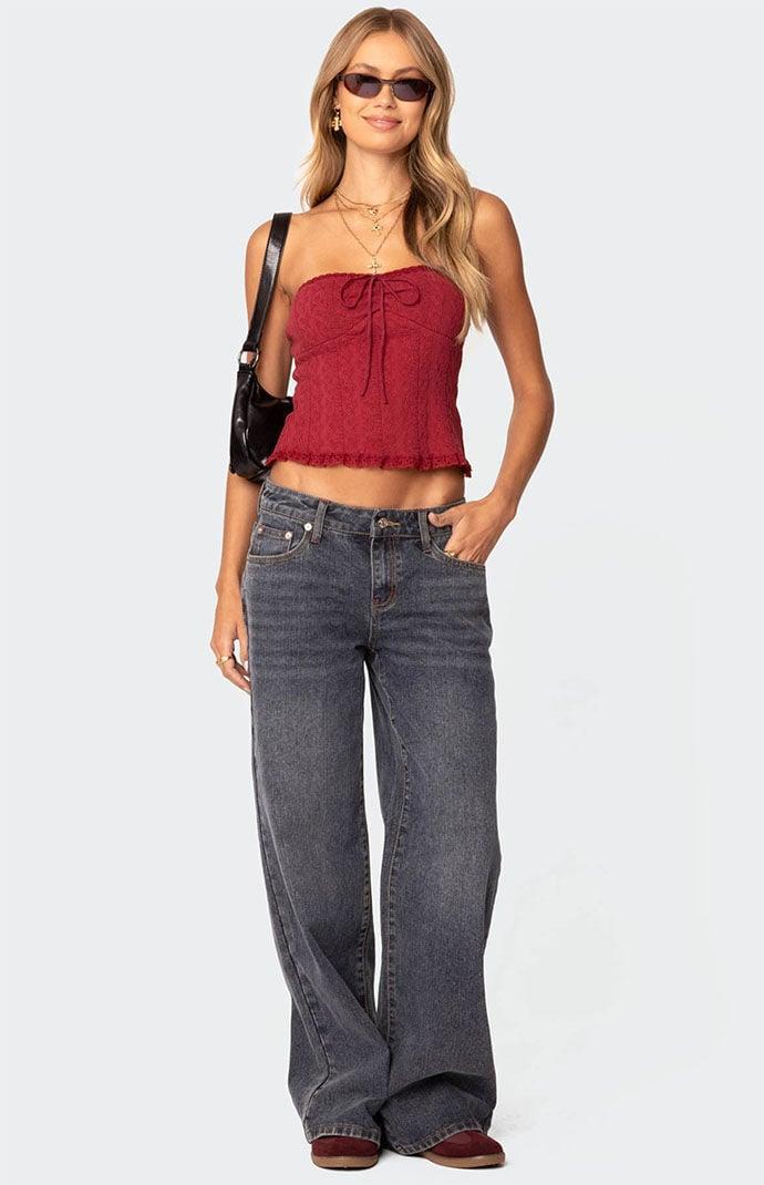 Edikted Women's Lacey Knit Tube Top Product Image