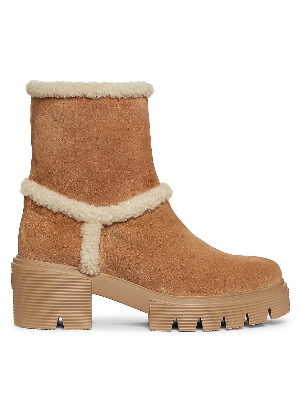 Womens Lennox Shearling-Trimmed Booties Product Image