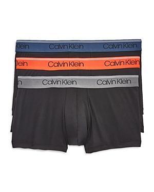 Calvin Klein Microfiber Stretch Wicking Low Rise Trunks, Pack of 3 Product Image