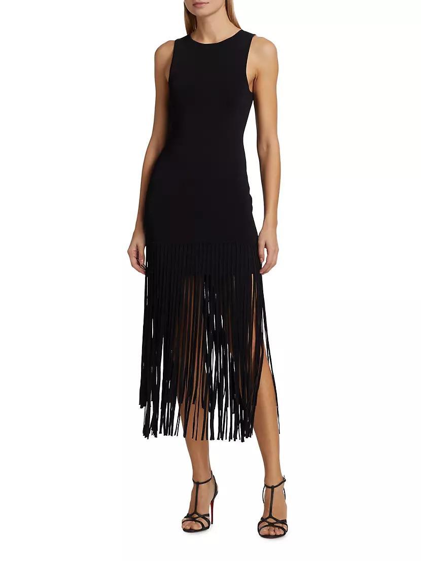 Margaux Fringe Midi Sheath Dress Product Image