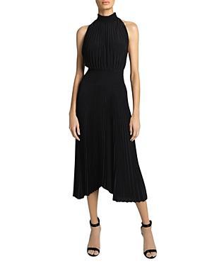 Renzo Pleated Halter Dress Product Image