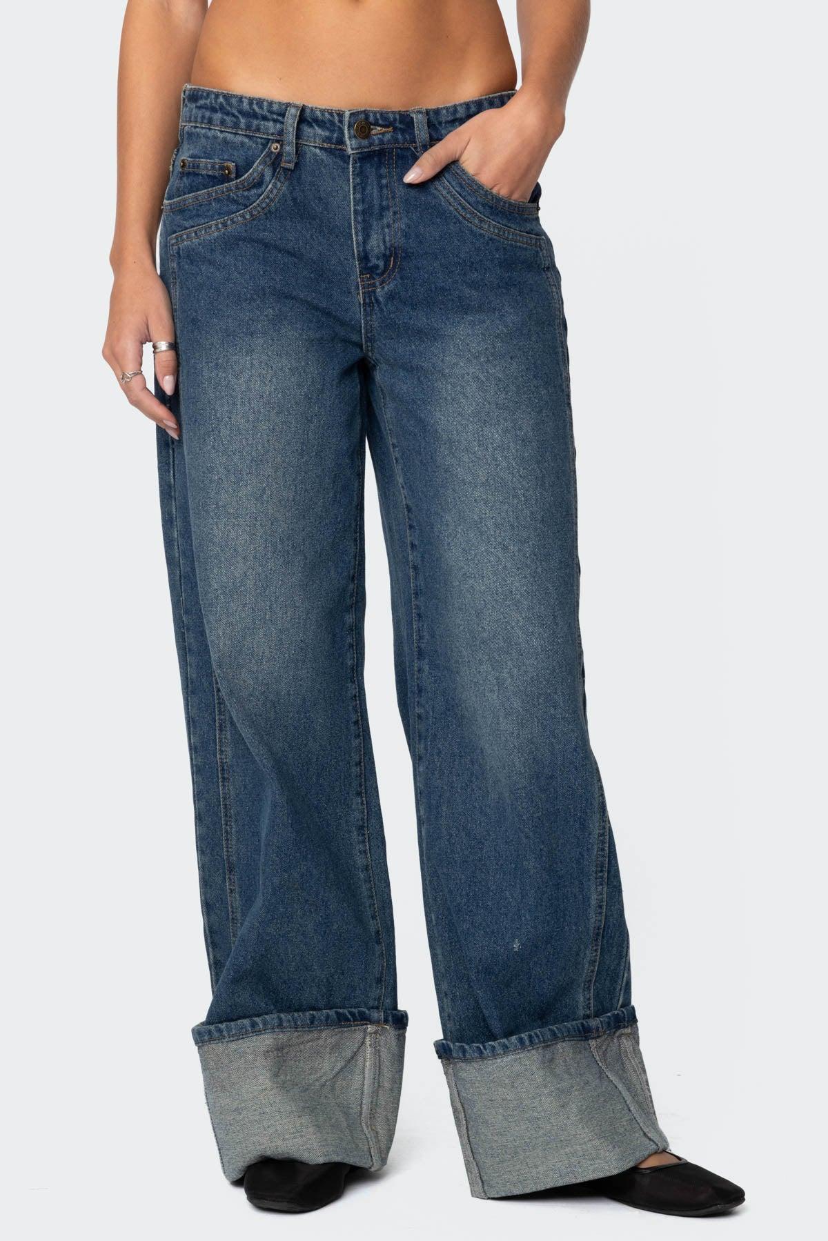 Vesper Cuffed Low Rise Jeans Product Image