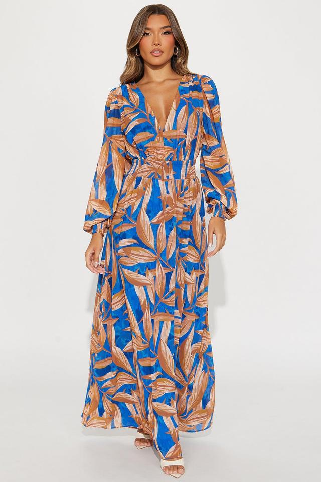 Palm Beach Getaway Maxi Dress - Blue/combo Product Image