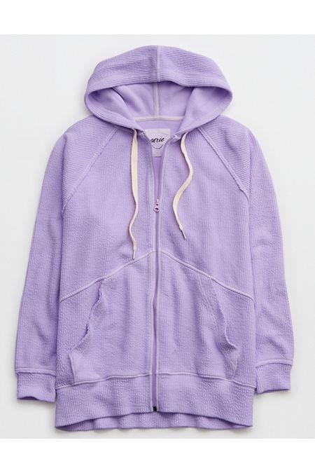 Aerie Wonder Full Zip Textured Hoodie Women's Product Image