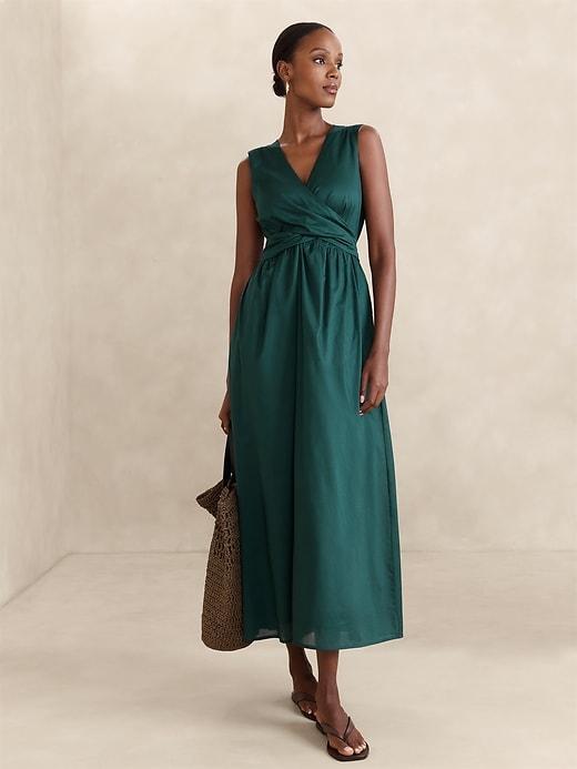 Voile Wrap-Waist Maxi Dress Product Image