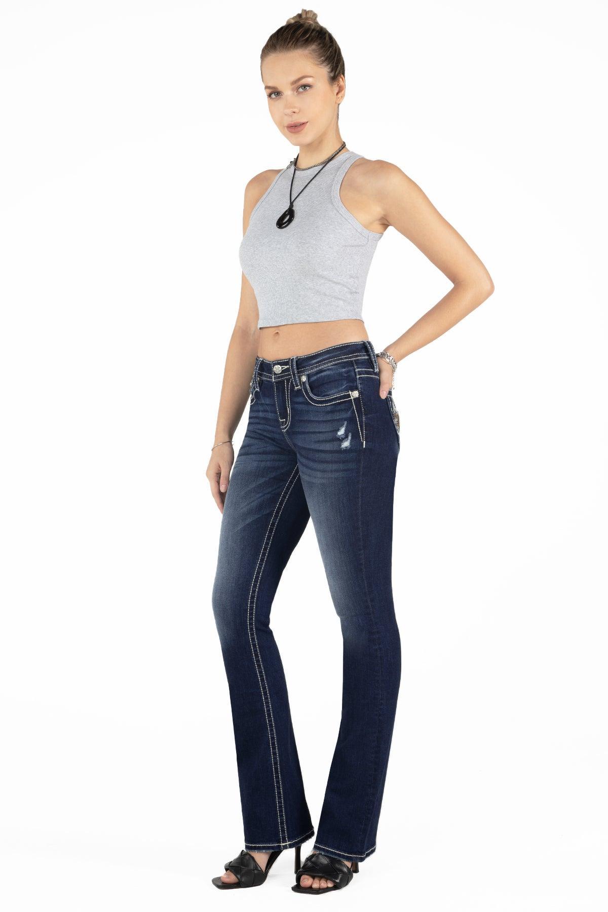 Western Longhorn Bootcut Jeans Product Image