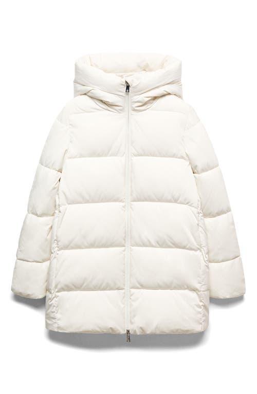 MANGO Quilted Water Repellent Hooded Puffer Coat Product Image