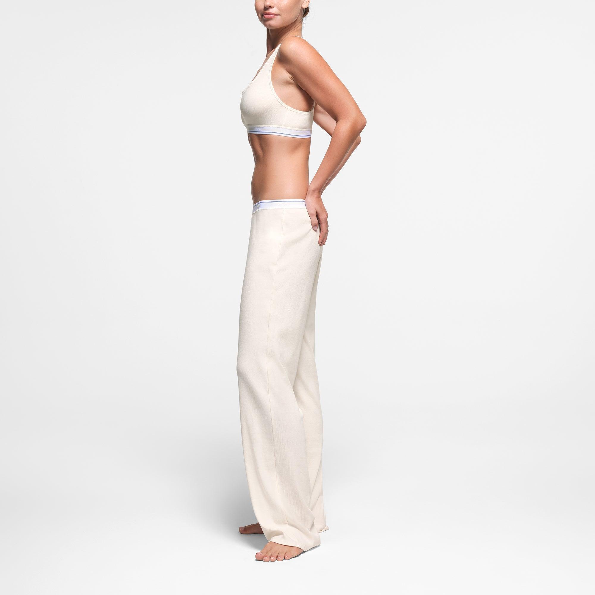 COTTON RIB STRAIGHT LEG PANT | MARBLE STRIPE Product Image