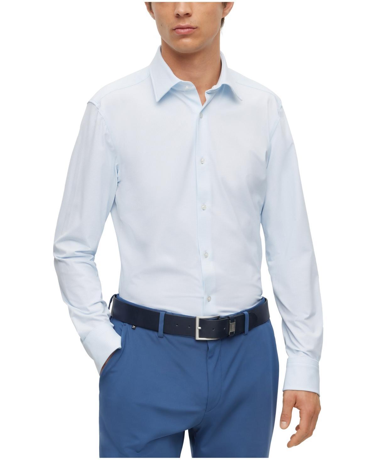 BOSS Roan Kent Stretch Recycled Polyamide Button-Up Shirt Product Image