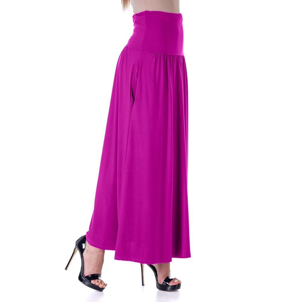 Womens 24Seven Comfort Apparel Foldover Maxi Skirt With Pockets Product Image