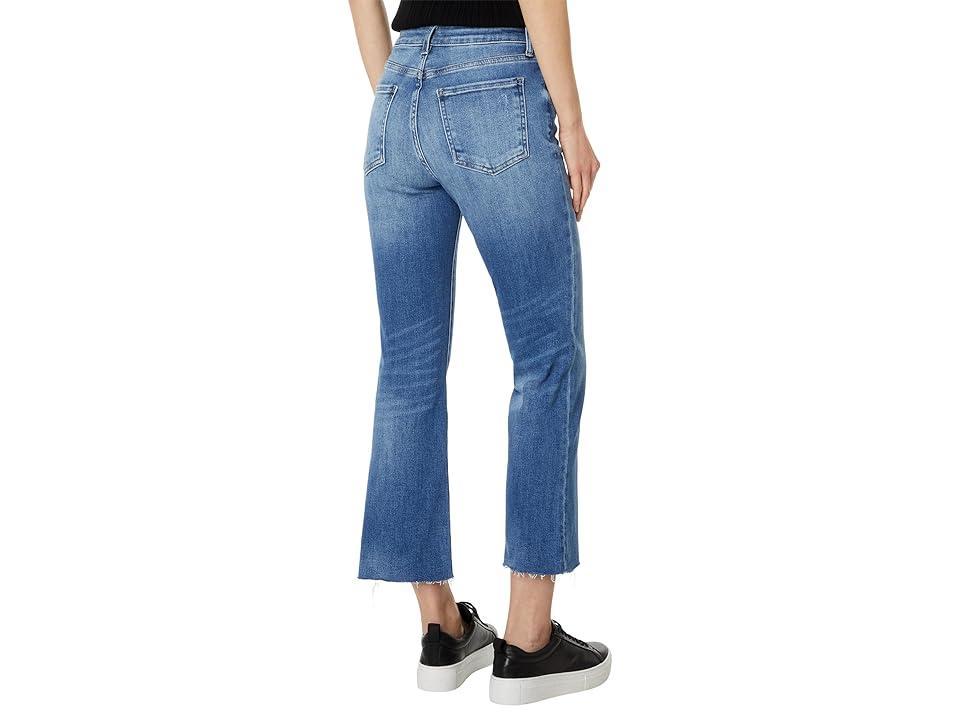 KUT from the Kloth Kelsey High-Rise Fab Ab Ankle Flare With Raw Hem In Perceptual (Perceptual 1) Women's Jeans Product Image