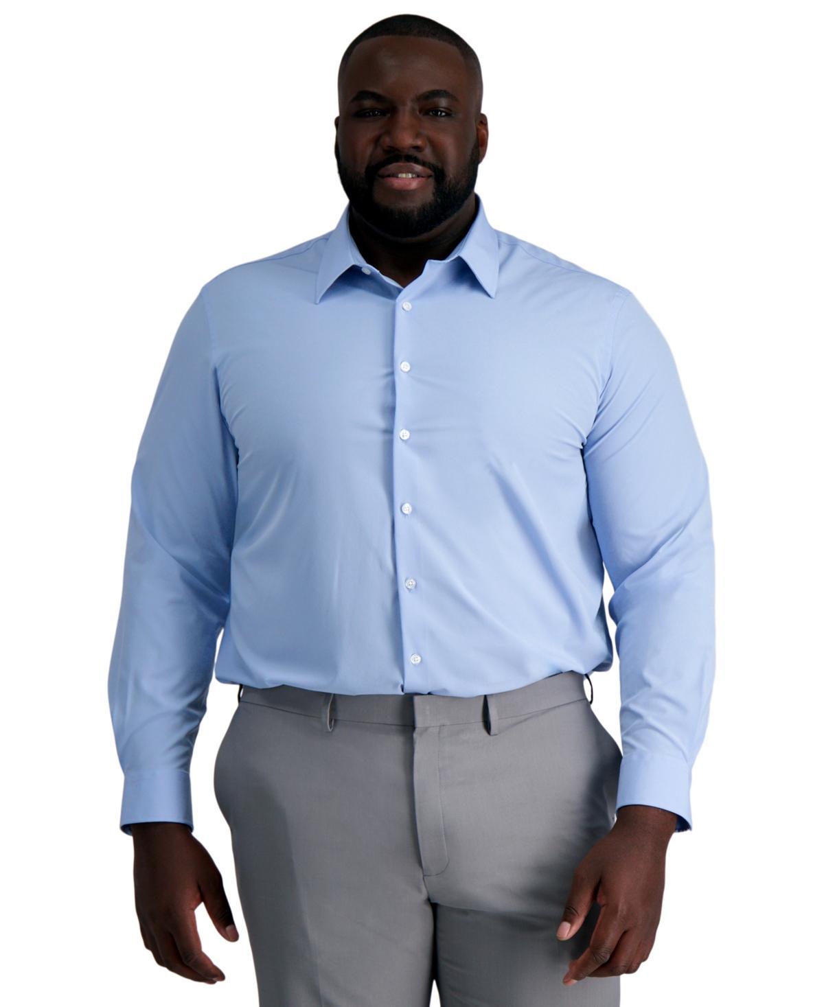 Big & Tall Haggar Mens Smart Wash Classic Fit Dress Shirt Product Image