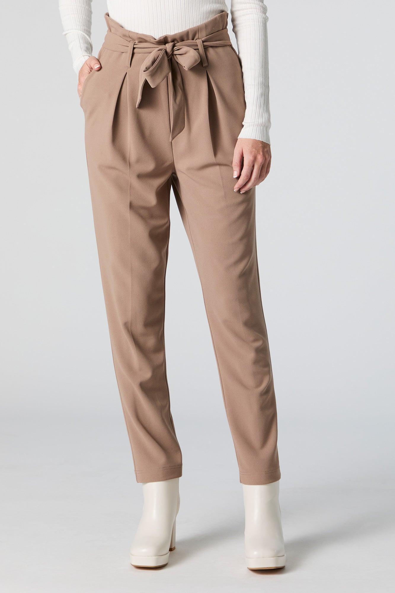 Crepe Paperbag Dress Pant Female Product Image