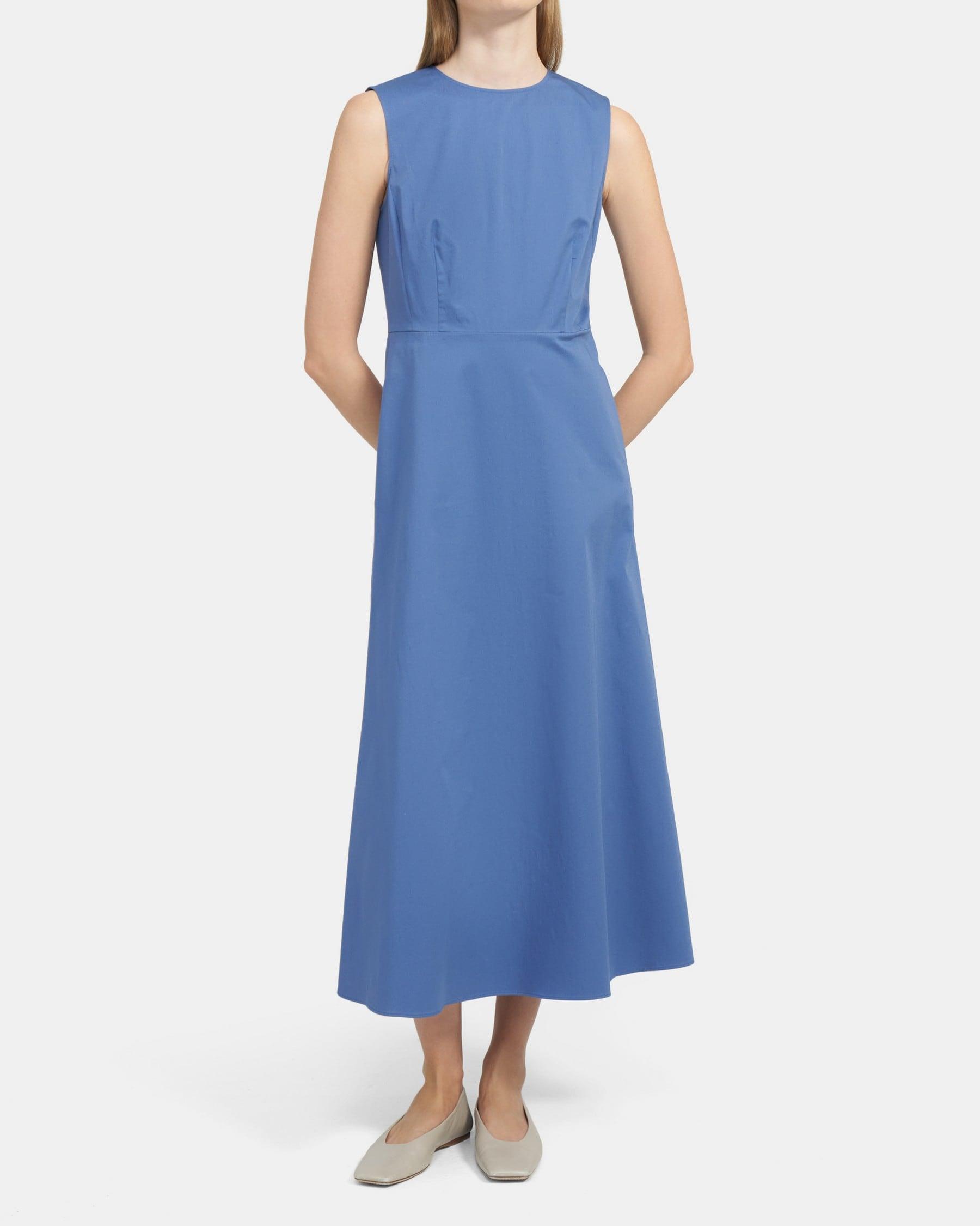 Volume Dart Dress in Stretch Cotton Product Image