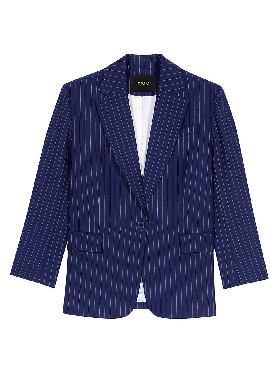 Womens Striped Suit Jacket Product Image