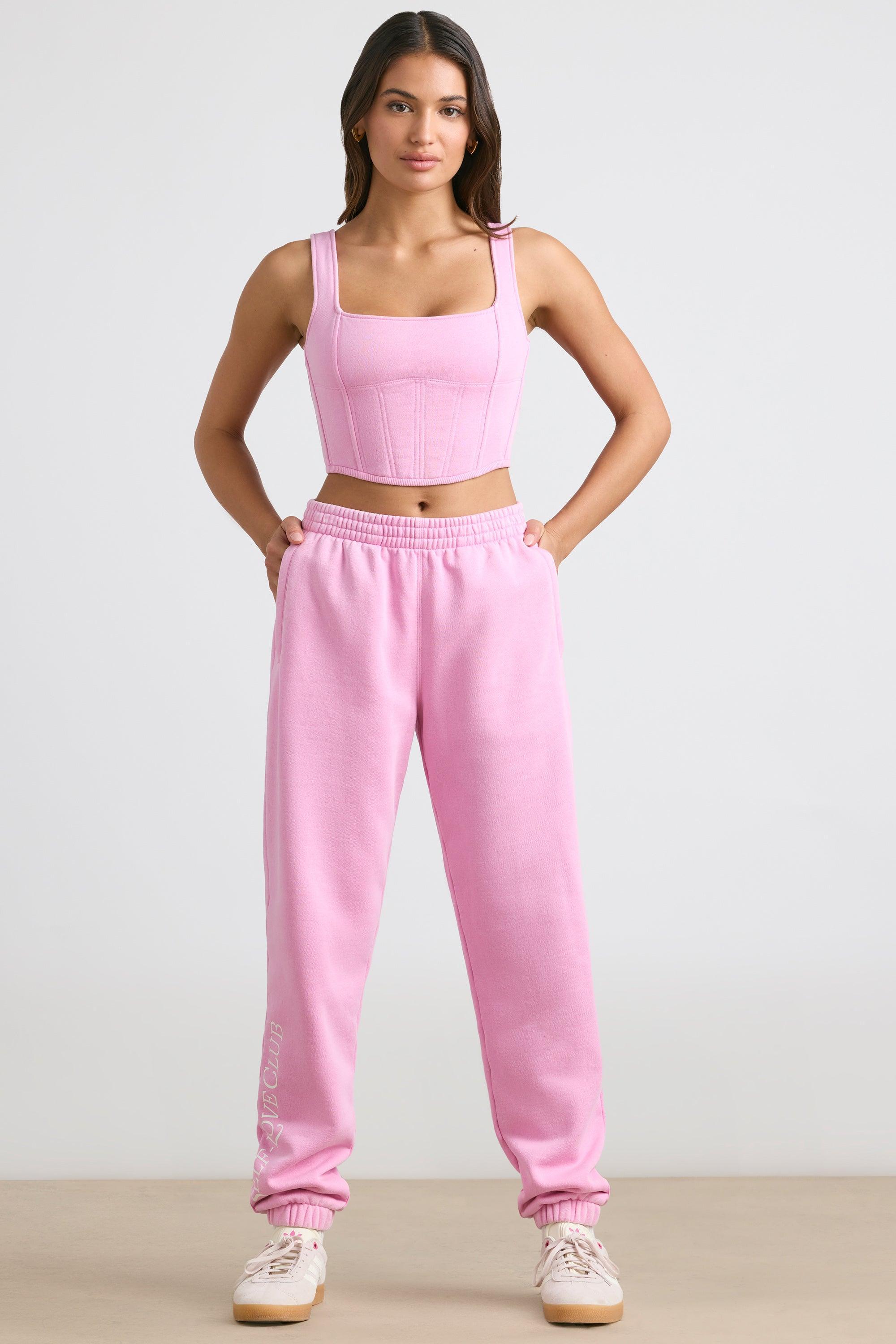 Oversized Joggers in Bubblegum Pink Product Image