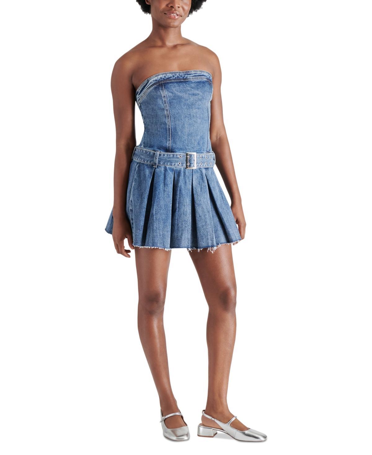 Steve Madden Womens Rowe Strapless Denim Dress product image