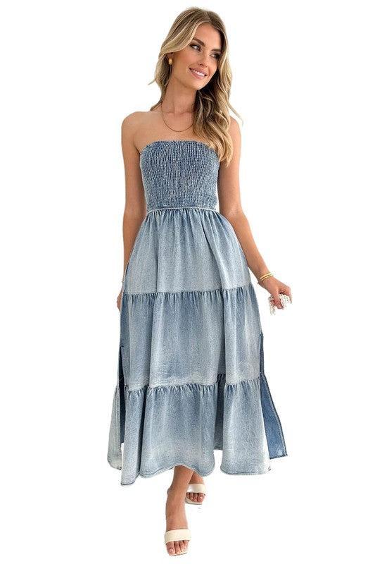 WOMEN DENIM FASHION DRESS Product Image